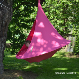 Scaun balansoar suspendabil, leagăn agăţat, gri, 120x120x150 cm - TP262375 - Img 6
