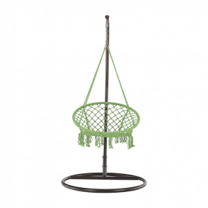 Scaun balansoar suspendabil, leagăn agăţat, verde, 80x120 cm - TP295534 - Img 8