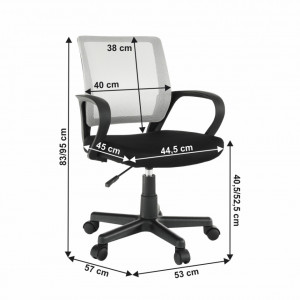 Scaun birou, gri, 53x57x83-95 cm - TP191479 - Img 16