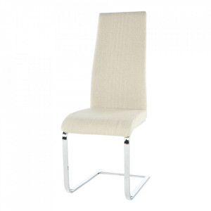 Scaun bucătărie, material textil bej/crom - TP182177 - Img 10