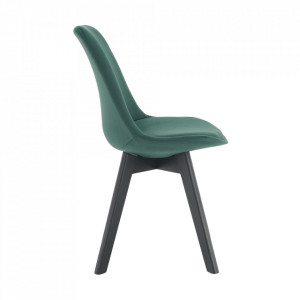 Scaun, catifea Velvet smarald/ negru - TP284345 - Img 5