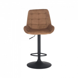 Scaun de bar, material textil Velvet maro - TP299529 - Img 13
