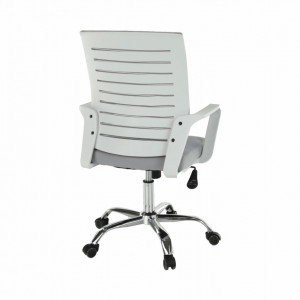 Scaun de birou, alb și gri, 56x57,5x97,5-103 cm - TP228546 - Img 16