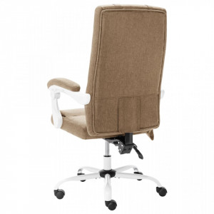 Scaun de birou cu masaj, gri taupe, material textil - V20316V - Img 4