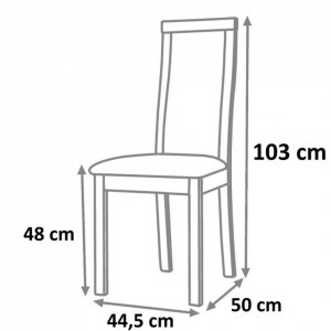 Scaun de bucătărie din lemn, nuc/piele ecologică, bej - TP36484 - Img 7