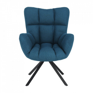 Scaun de design ţesătură albastru petrol - TP276608 - Img 5