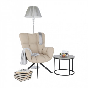 Scaun de design ţesătură bej - TP265013 - Img 12