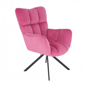 Scaun de design, ţesătură roz - TP275350 - Img 13