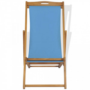 Scaun de exterior, albastru, 56 x 105 x 96 cm, lemn de tec - V43803V - Img 3