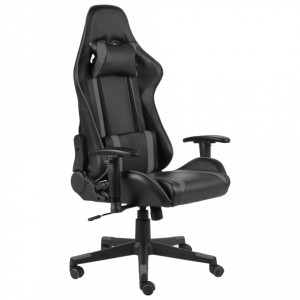 Scaun de gaming pivotant, gri, PVC - V20483V - Img 2