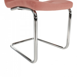 Scaun de masă, ţesătură de catifea roz / crom - TP285444 - Img 14