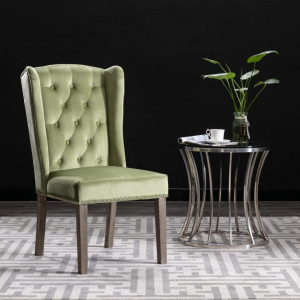 Scaun de sufragerie, verde deschis, catifea - V287953V