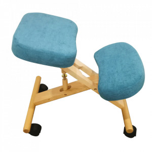 Scaun ergonomic, albastru, 46x65x52-72 cm - TP300220 - Img 3