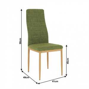 Scaun, material textil verde/cadru metalic fag - TP201240 - Img 14