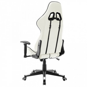 Scaun pentru jocuri, alb și negru, piele artificială - V20535V - Img 4