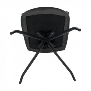 Scaun pivotant, gri, ţesătură de catifea camel / negru - TP297878 - Img 13