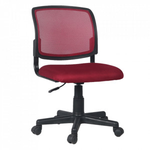 Scaun rotativ, roşu și negru, 47x80/91x42 cm - TP265167 - Img 5