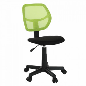 Scaun rotativ, verde și negru, 39x49x78-90 cm - TP234337