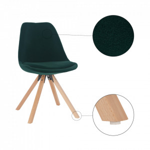Scaun, ţesătură de catifea smarald / fag - TP285414 - Img 14