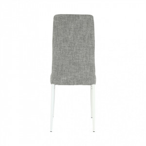 Scaun, textil gri deschis/metal alb - TP201232 - Img 13