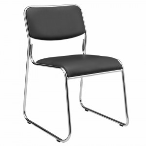 Scaune birou, set 4 buc, piele sintetica, negru - P49801577 - Img 4