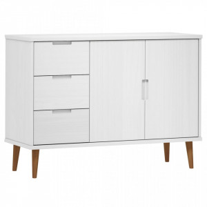Servantă alb, 113x40x80 cm, lemn masiv de pin - V350514V - Img 1