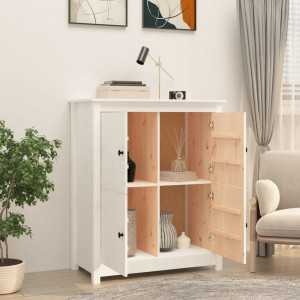 Servantă, alb, 83x41,5x100 cm, lemn masiv de pin - V821508V - Img 3