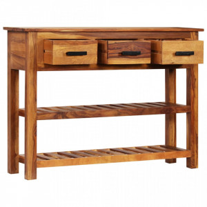 Servantă cu 3 sertare, 110 x 30 x 80 cm, lemn masiv de acacia - V338032V - Img 3