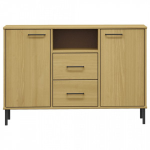 Servantă cu picioare metalice maro 113x40x77 cm lemn - V351018V - Img 4