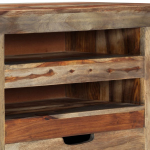 Servanta, gri, 100x30x50 cm, lemn masiv de sheesham - V247751V - Img 4