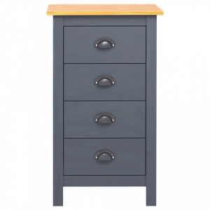 Servanta Hill Range, gri, 46 x 35 x 80 cm, lemn masiv de pin - V288913V - Img 3