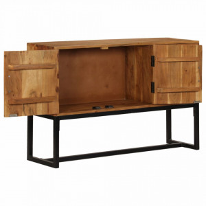 Servanta, lemn masiv de acacia, 115 x 30 x 70 cm, maro - V246142V - Img 3