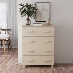 Servantă, maro miere, 79x40x103,5 cm, lemn masiv de pin - V340424V - Img 2