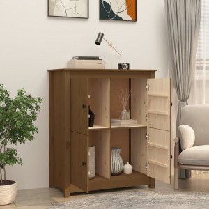 Servantă, maro miere, 83x41,5x100 cm, lemn masiv de pin - V821510V - Img 3