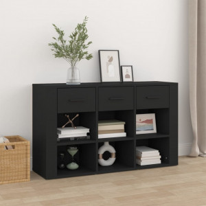 Servantă, negru, 100x30x59,5 cm, lemn compozit - V821005V - Img 2