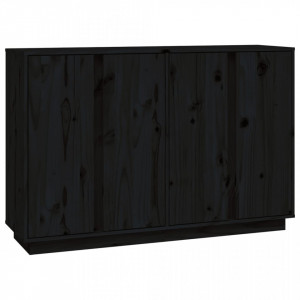 Servantă, negru, 120x35x80 cm, lemn masiv de pin - V814498V