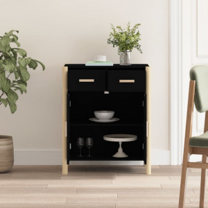 Servantă, negru, 62x38x75 cm, lemn prelucrat - V345676V - Img 3