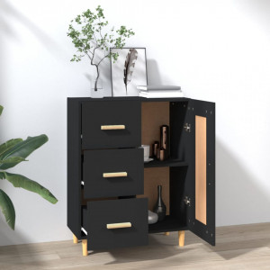 Servantă, negru, 69,5x34x90 cm, lemn prelucrat - V812223V - Img 3
