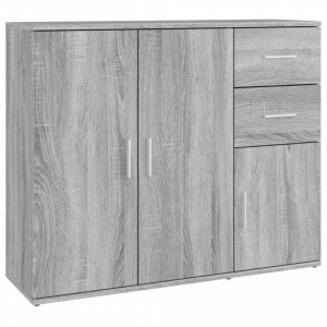 Servantă, sonoma gri, 91x29,5x75 cm, lemn prelucrat - V823275V