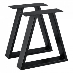 Set 2 bucati picioare masa, 40 x 10 x 40 cm, metal/negru - P65541996 - Img 2
