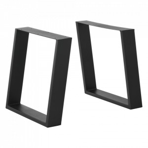 Set 2 bucati picioare masa, negru mat, 100 Kg - P75962243