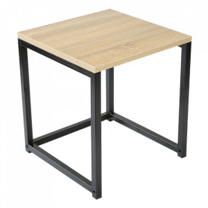 Set de 3 măsuţe de cafea, sonoma și negru, 40x40 cm 35x35 cm, 30x30 cm - TP303652 - Img 3
