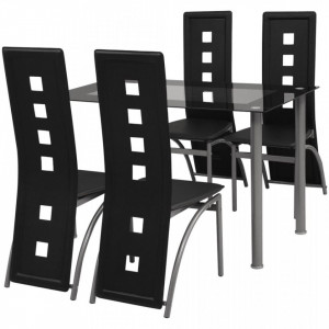 Set de bucatarie din cinci piese, negru - V242908V