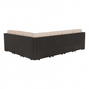 Set de grădină din ratan cu 3 piese, 2 măsuţe şi 1 colţar, maro - TP254773 - Img 8