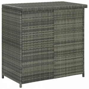 Set mobilier de bar, 3 piese, gri, poliratan - V313472V - Img 4