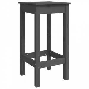 Set mobilier de bar, 5 piese, gri, lemn masiv de pin - V3124699V - Img 4