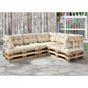Set perne decorative mobilier paleti, 11 perne bej - P52481192