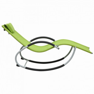 Șezlong cu pernă, verde, textilenă - V47791V - Img 3