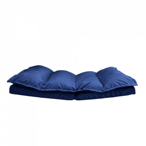 Şezlong pliant pe podea, ţesătură de catifea albastră - TP290581 - Img 4