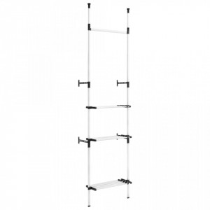 Sistem sifonier telescopic, cu bare si raft, aluminiu - V321113V - Img 2